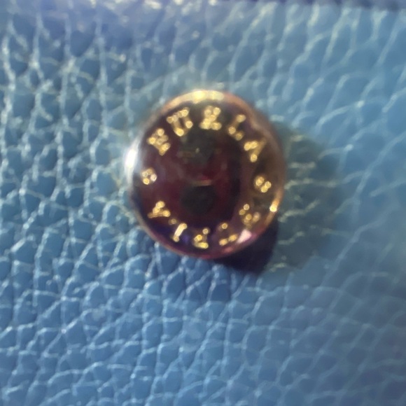 FURLA Blue Leather Zip Around Wallet, Authentic. EUC - Picture 6 of 15